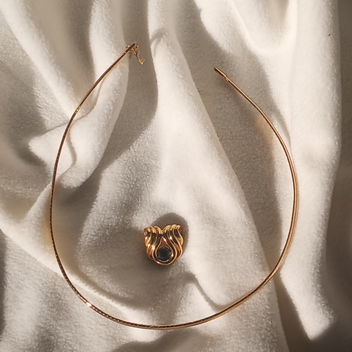 Nolan Miller Goldtone Necklace & Slide Set